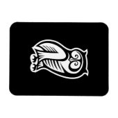 Magnet Flexible Symbole hibou blanc (Horizontal)