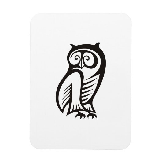 Magnet Flexible Symbole hibou noir (Vertical)