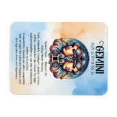 Magnet Flexible SYMBOLE Horoscope Gemini | Anniversaire (Horizontal)