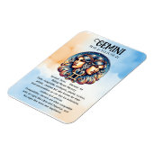 Magnet Flexible SYMBOLE Horoscope Gemini | Anniversaire (Côté Gauche)