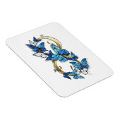 Magnet Flexible Symbole infini de papillons Morpho bleus (Côté Droit)