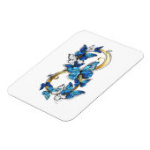 Magnet Flexible Symbole infini de papillons Morpho bleus (Côté Gauche)