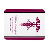 Magnet Flexible Symbole Médicale simple Red Caduceus Nurse (Horizontal)