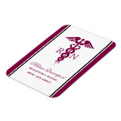 Magnet Flexible Symbole Médicale simple Red Caduceus Nurse (Côté Gauche)