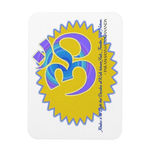 Magnet Flexible Symbole Om Aum Paramahansa Yogananda Citation (Vertical)