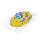 Magnet Flexible Symbole Om Aum Paramahansa Yogananda Citation (Côté Gauche)