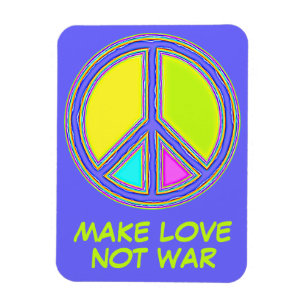 Magnet Flexible Symbole PAIX avec des couleurs remplies
