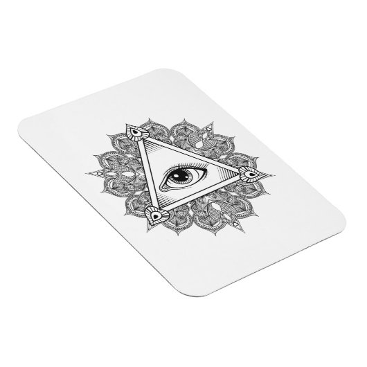 Magnet Flexible Symbole pyramide des yeux Doodle (Côté Droit)