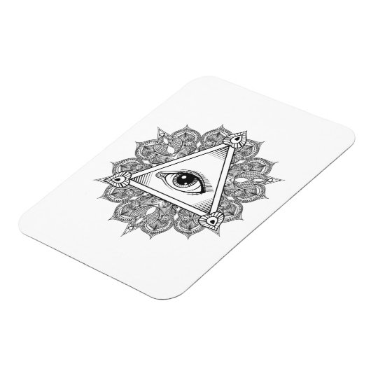 Magnet Flexible Symbole pyramide des yeux Doodle (Côté Gauche)