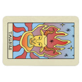 Magnet Flexible Symbole Taurus Zodiac Art Abstrait Vintage (Horizontal)