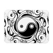 Magnet Flexible Symbole Yin et Yang Style tatouage noir et blanc (Horizontal)