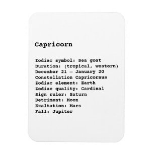 Magnet Flexible SYMBOLE Zodiaque Capricorne Anniversaire d'Astrolo