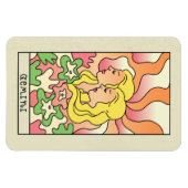 Magnet Flexible SYMBOLE Zodiaque Gemini Art Abstrait Vintage (Horizontal)
