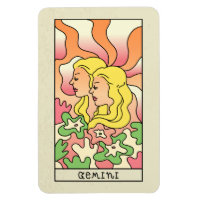 SYMBOLE Zodiaque Gemini Art Abstrait Vintage