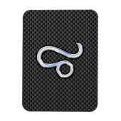 Magnet Flexible Symbole Zodiaque Leo d'argent sur l'impression de  (Vertical)