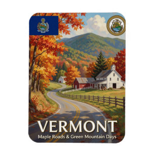 Magnet Flexible Symboles de l'érable du Vermont Fierté de la monta