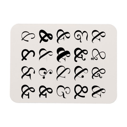 Magnet Flexible Symboles d'esperie (Horizontal)