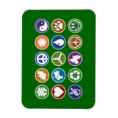 Magnet Flexible Symboles écologiques (Vertical)