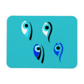 Magnet Flexible Symboles oculaires des bateaux de pêche grecs (Horizontal)