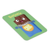 Magnet Flexible Sympa chocolat chocolat bonbon bar personnage de d (Côté Droit)
