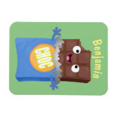 Magnet Flexible Sympa chocolat chocolat bonbon bar personnage de d (Horizontal)