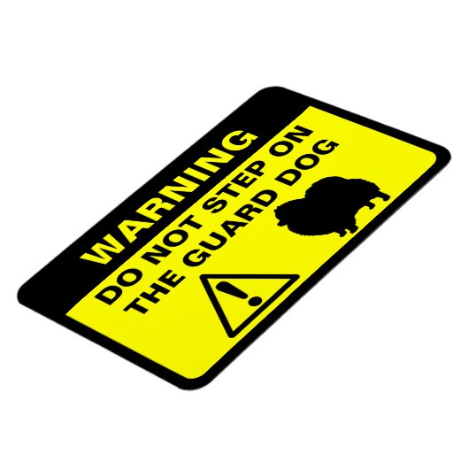 Magnet Flexible Sympa Garde Poméranienne Signal d'avertissement ch (Côté Gauche)