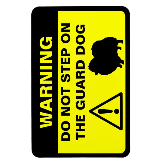 Magnet Flexible Sympa Garde Poméranienne Signal d'avertissement ch (Vertical)