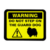 Magnet Flexible Sympa Garde Poméranienne Signal d'avertissement ch (Horizontal)