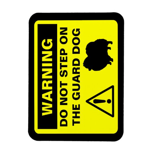 Magnet Flexible Sympa Garde Poméranienne Signal d'avertissement ch (Vertical)