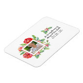 Magnet Flexible Sympathy Memorial PHOTO Bereavement Perte Roses (Côté Gauche)