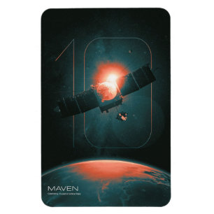 Magnet Flexible Système solaire, 10 ans de Satelite Mars Maven