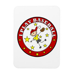 Magnet Flexible T-shirts et Cadeaux Boy I Play Baseball