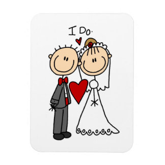 Magnet Flexible T-shirts et cadeaux de mariage Couple I Do