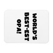 Magnet Flexible T-shirts et cadeaux du meilleur opa Black Text au (Horizontal)