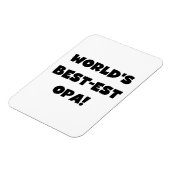 Magnet Flexible T-shirts et cadeaux du meilleur opa Black Text au (Côté Gauche)