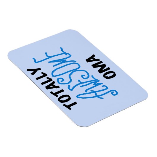 Magnet Flexible T-shirts et cadeaux Oma Blue totalement géniaux (Côté Droit)