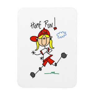 Magnet Flexible T-shirts et cadeaux pour filles de softball Home R
