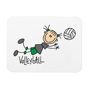 Magnet Flexible T-shirts et cadeaux pour filles de volley-ball à f