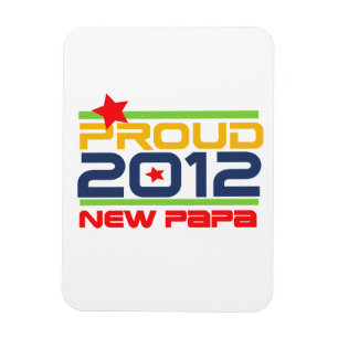 Magnet Flexible T-shirts et cadeaux Proud New Papa 2012