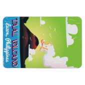 Magnet Flexible Taal Volcano Volcan Philipp affiche de voyage vint (Horizontal)