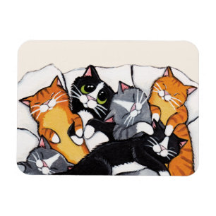 Magnet Flexible Tabby Cat et Tuxedo Cat