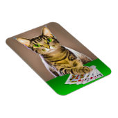 Magnet Flexible Tabby Cat Jouer Poker (Côté Droit)