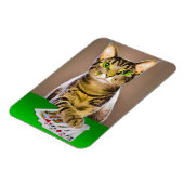 Magnet Flexible Tabby Cat Jouer Poker (Côté Gauche)