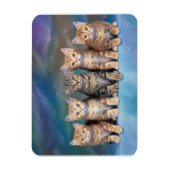 Magnet Flexible Tabby Kittens dans un aimant de rangée (Vertical)