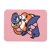 Magnet Flexible Tabby Witch Brew – Cute Halloween Cat Design (Horizontal)