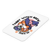 Magnet Flexible Tabby Witch Brew – Joli design de chat pour Hallow (Côté Gauche)