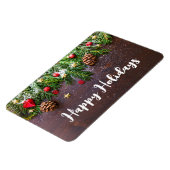 Magnet Flexible Table de Noël rustique avec pin et neige (Côté Gauche)