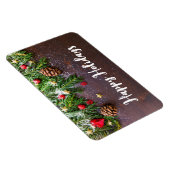 Magnet Flexible Table de Noël rustique avec pin et neige (Côté Droit)