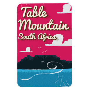 Magnet Flexible Table Mountain Afrique du Sud Affiche de voyage vi