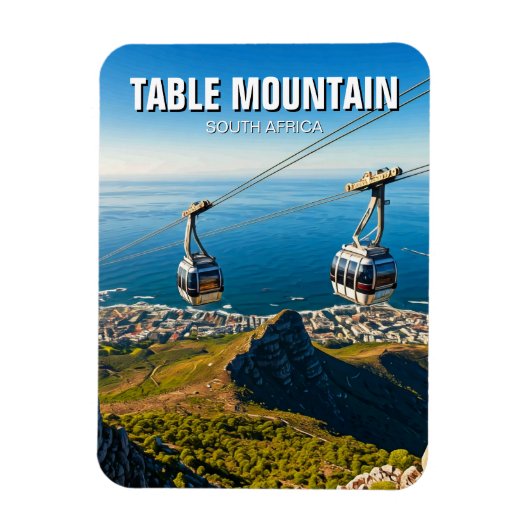 Magnet Flexible Table Mountain Ariel Cableway Afrique du Sud (Vertical)